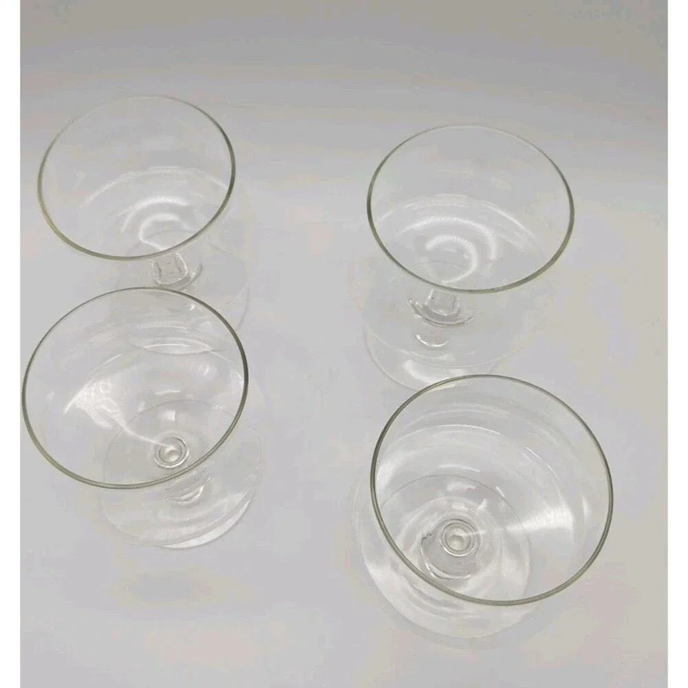 4 Hourglass Cognac Brandy 12oz Clear Glass Snifter Glasses 5”